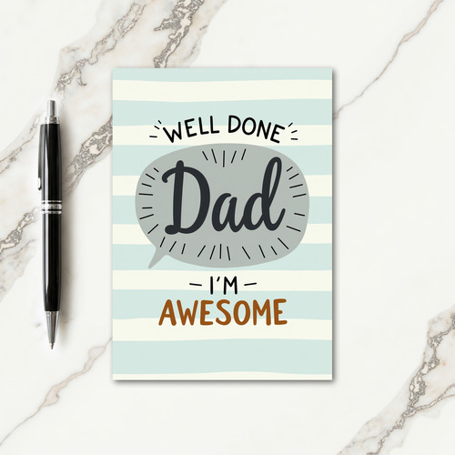Awesome Dad Message Card