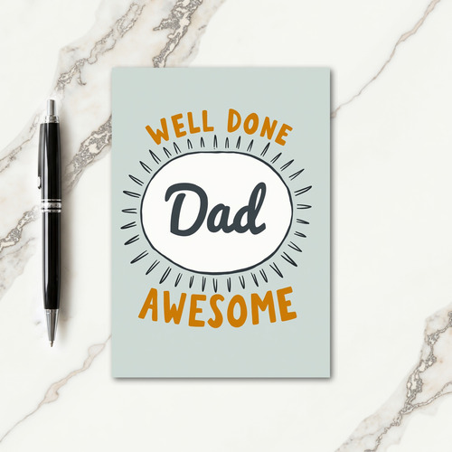 Awesome Dad Sunburst Card
