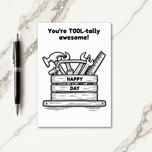 Awesome Dad Tools Fathers Day Card