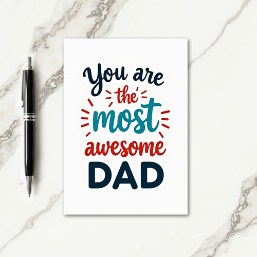Awesome Dad Typography Card