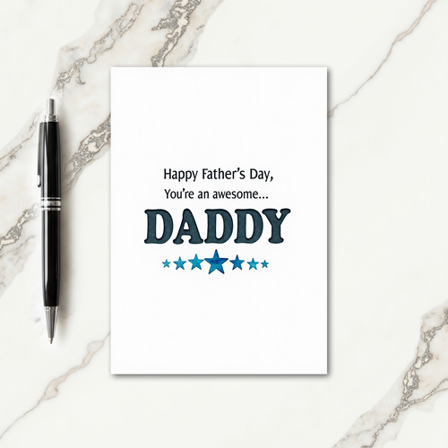 Awesome Daddy Stars Fathers Day Card