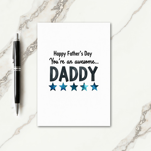 Awesome Daddy Watercolor Card