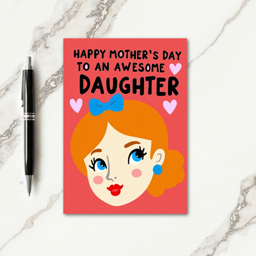 Awesome Daughters Coral Card