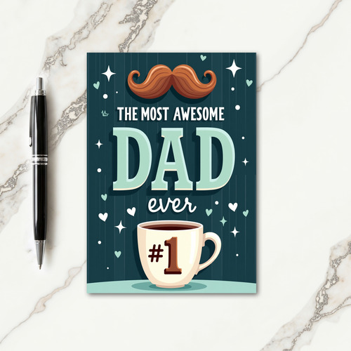 Awesome Fathers Day Art Card