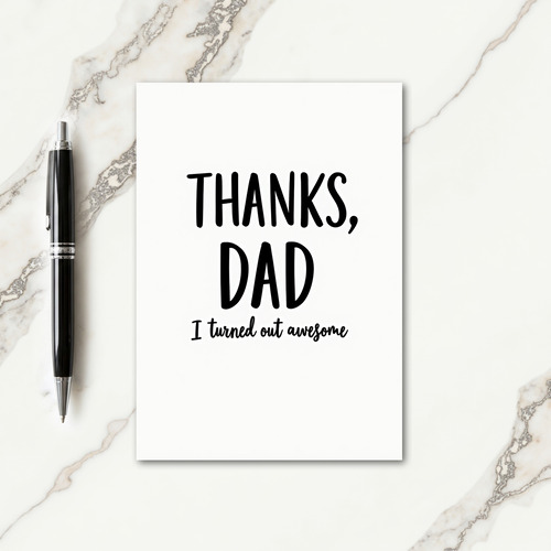 Awesome Fathers Day Card