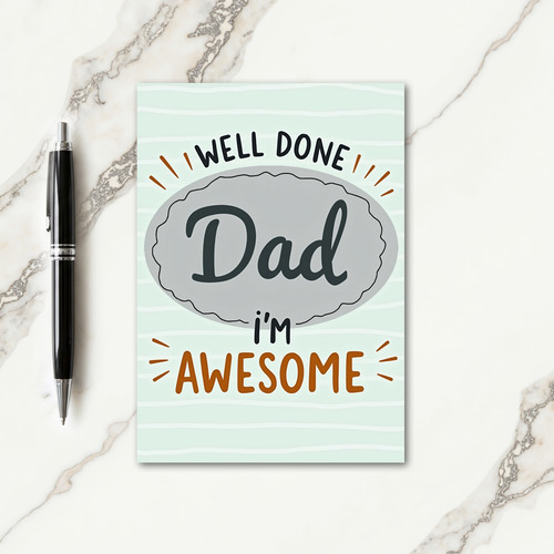 Awesome Fathers Day Graphic Card