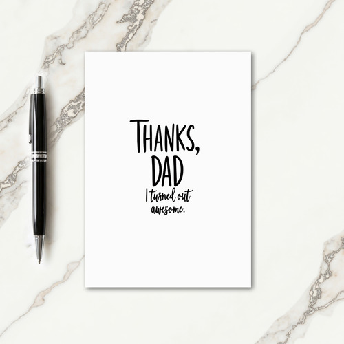 Awesome Fathers Day Message Card
