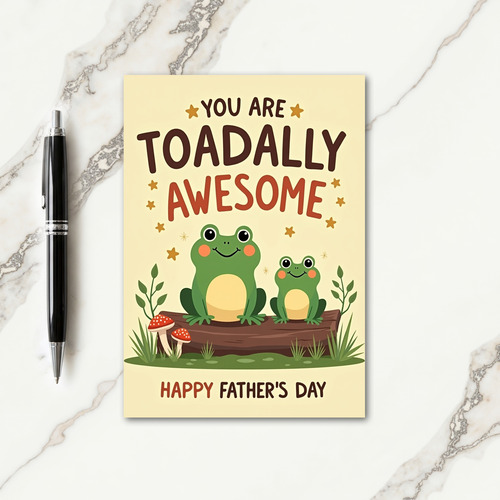 Awesome Fathers Day Toad Card