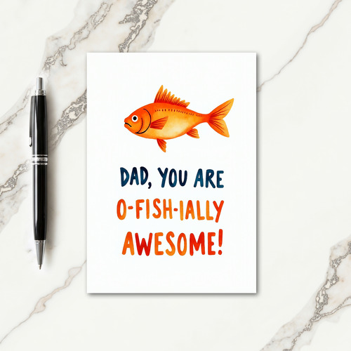 Awesome Fish Fathers Day Card