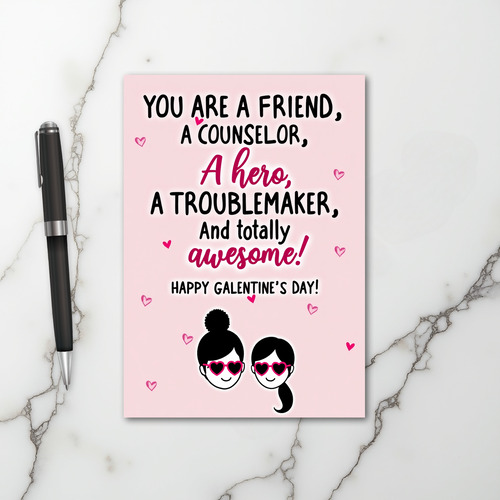 Awesome Friend Galentines Day Card