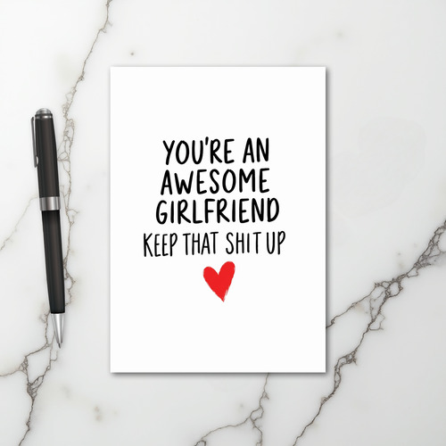 Awesome Girlfriend Funny Swear Card