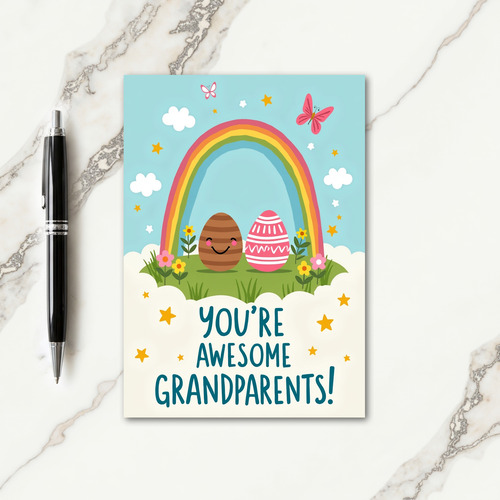 Awesome Grandparents Message Card