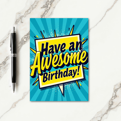 Awesome Message Birthday Card