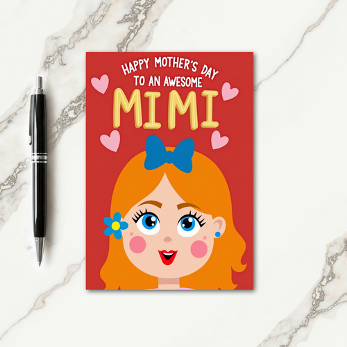 Awesome Mimi Mothers Day Card