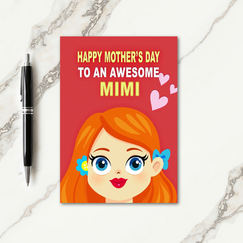 Awesome Mom Floral Art Card
