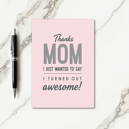 Awesome Mom Thanks Message Card