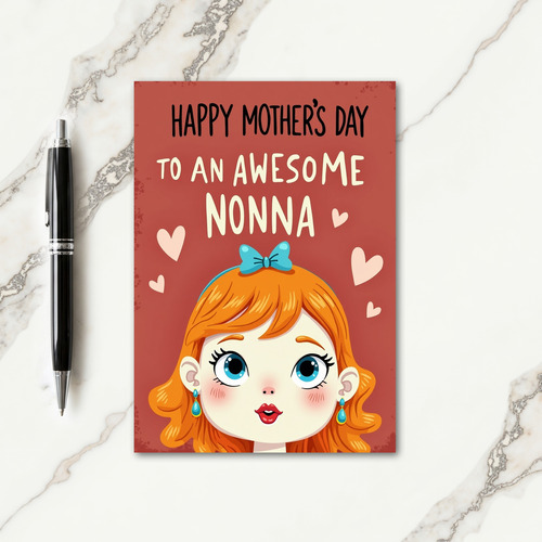 Awesome Nonnas Day Art Card