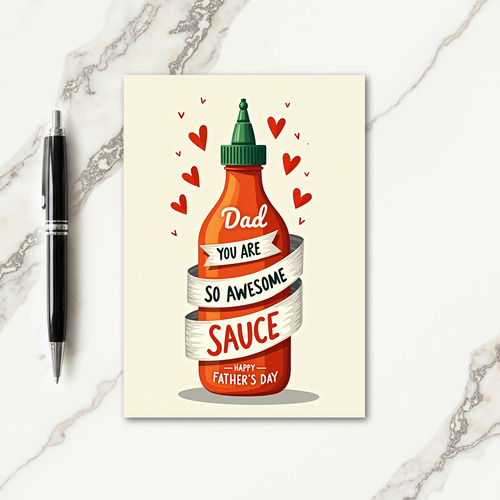 Awesome Sauce Fathers Day Card