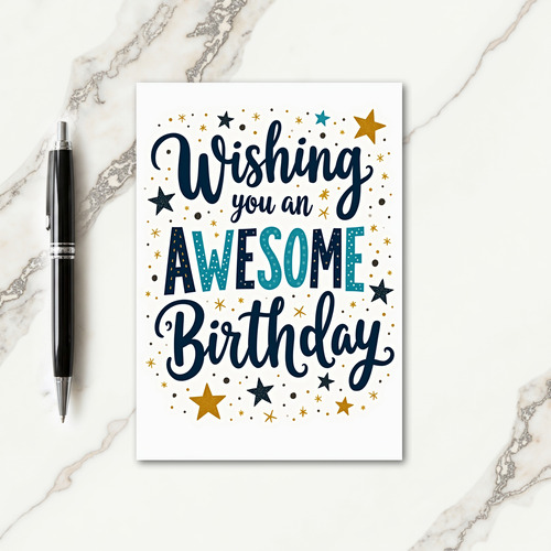 Awesome Script Birthday Card