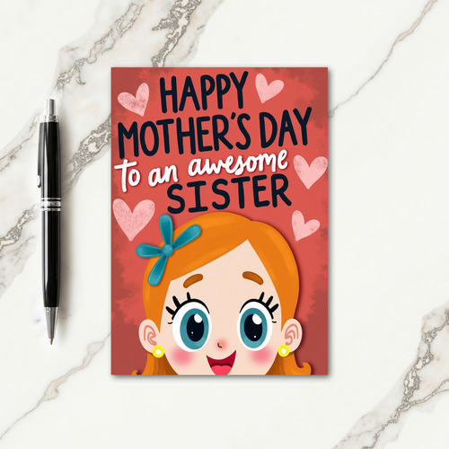 Awesome Sister Mothers Day Card