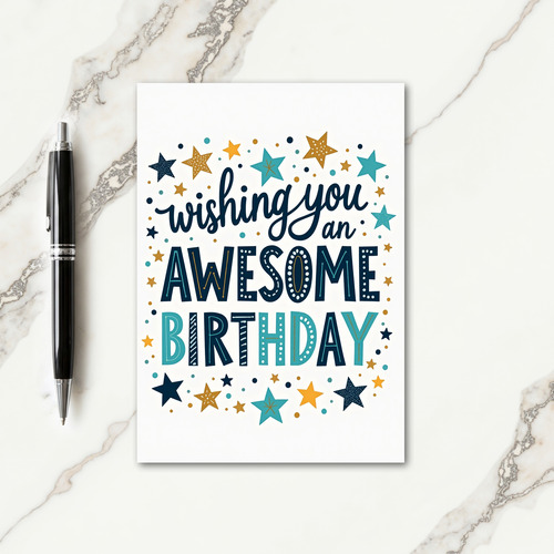 Awesome Starry Birthday Card