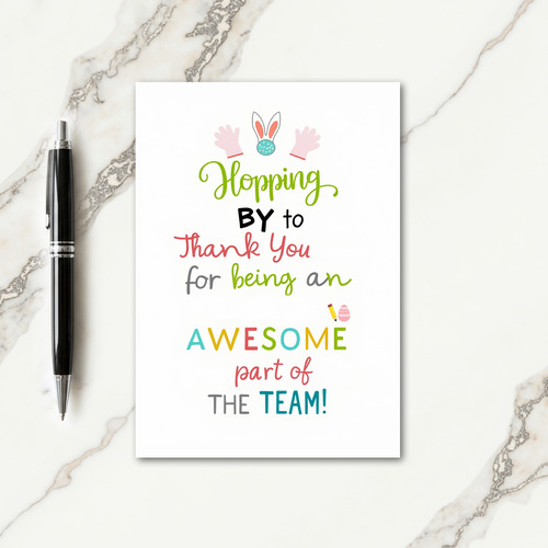 Awesome Thanks Team Card