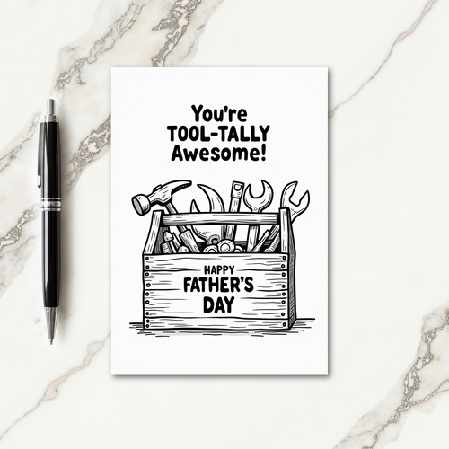 Awesome Tool Happy Fathers Day Card