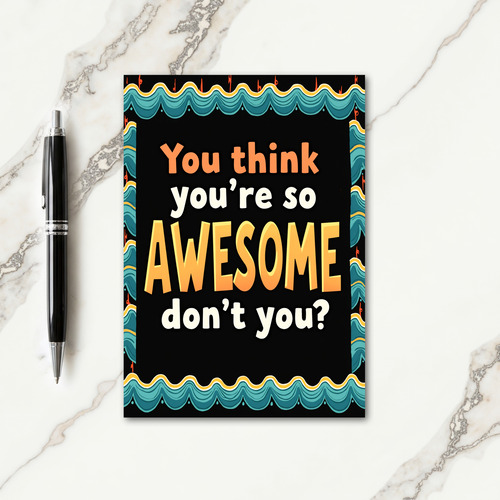 Awesome Typography Birthday Card