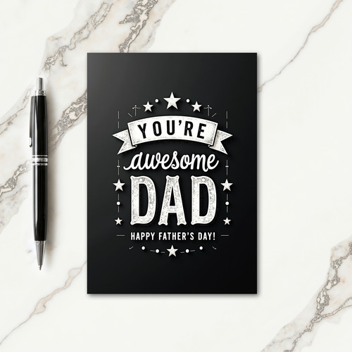 Awesome Vintage Dads Day Card