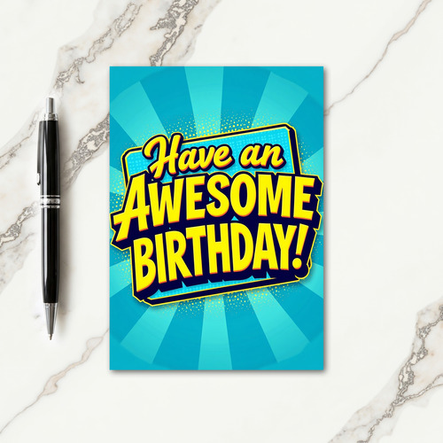 Awesome Vivid Birthday Card