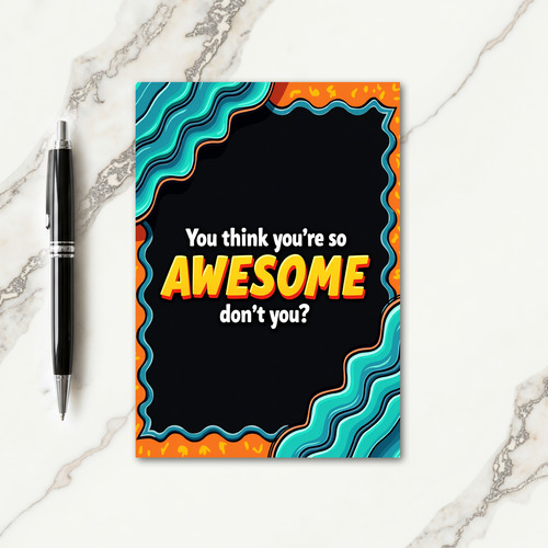 Awesome Yellow Birthday Card