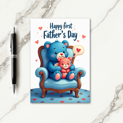 Azure Armchair Fathers Day Card