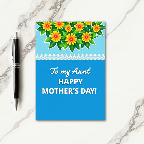 Azure Aunt Mothers Day Card