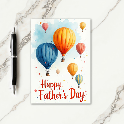 Azure Balloon Fathers Day Card