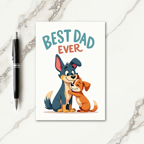 Azure Best Dad Ever Art Card