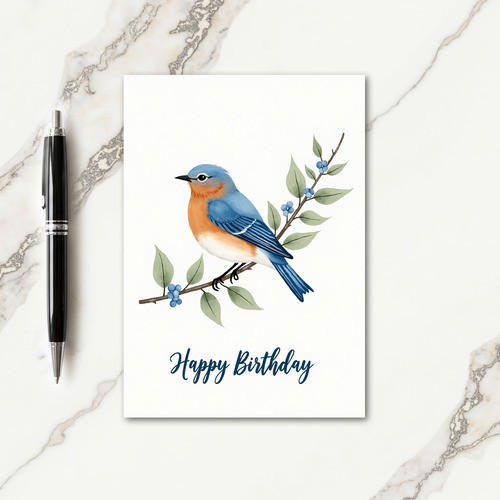 Azure Bird Celebration Card