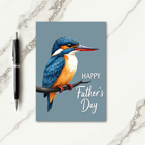 Azure Bird Fathers Day Card