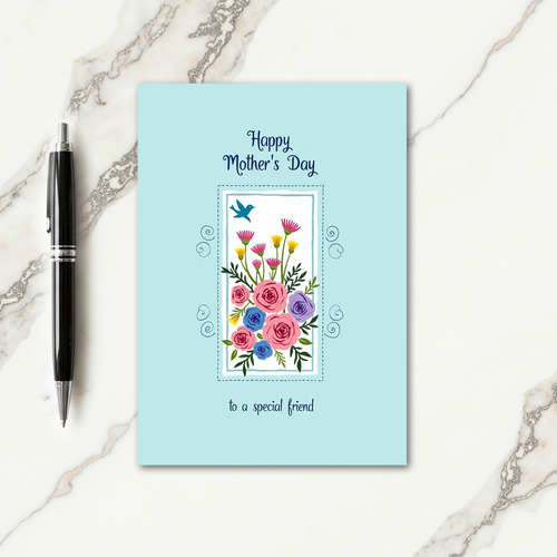 Azure Bird Mothers Day Friend Card