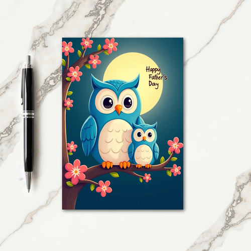 Azure Birds Fathers Day Card