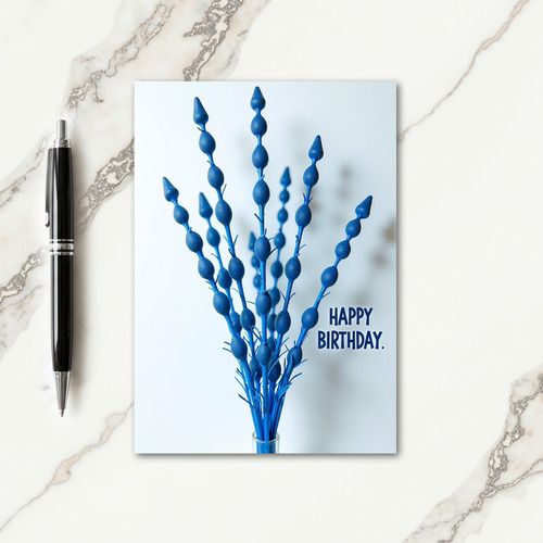 Azure Birthday Bouquet Card
