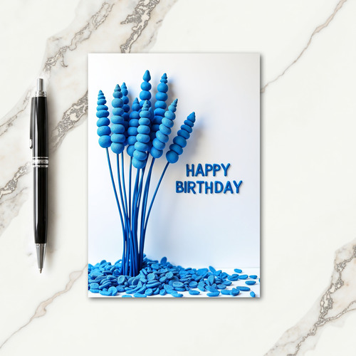 Azure Birthday Sculpture Card