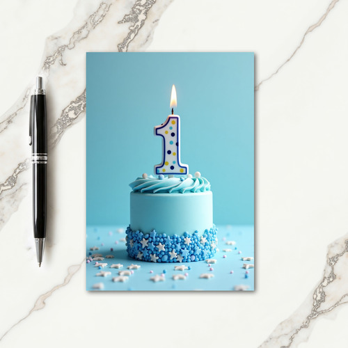 Azure Birthday Treat Card