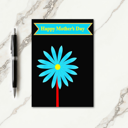Azure Bloom Mother Happy Day Card