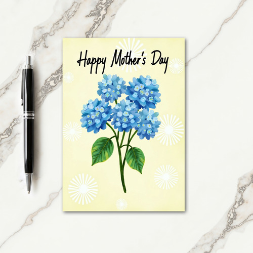 Azure Blooms Mothers Day Card