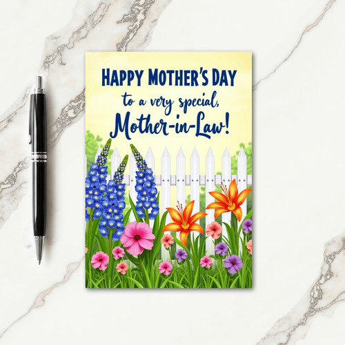 Azure Blooms Mothers Day Wish Card