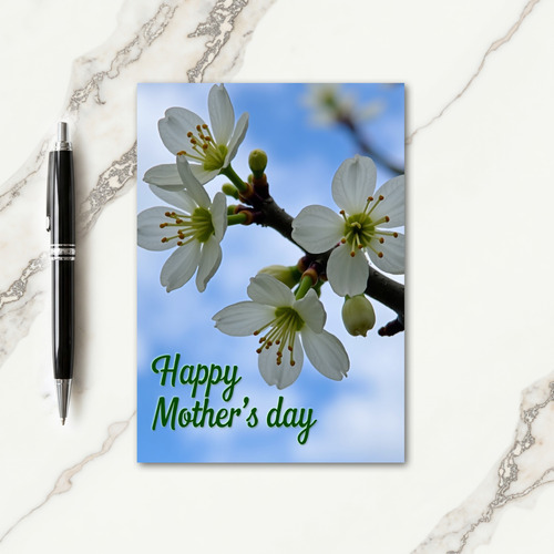 Azure Blossom Mothers Day Card
