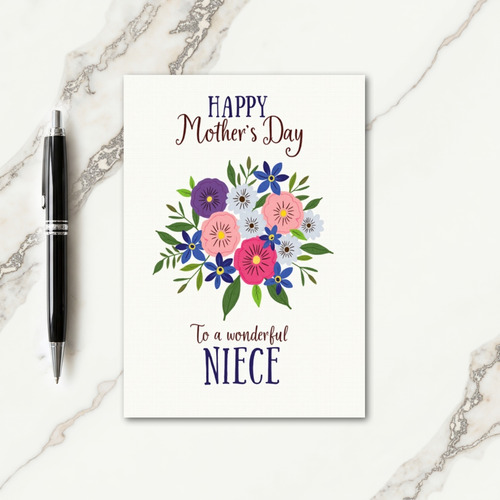 Azure Blue Mothers Day Card