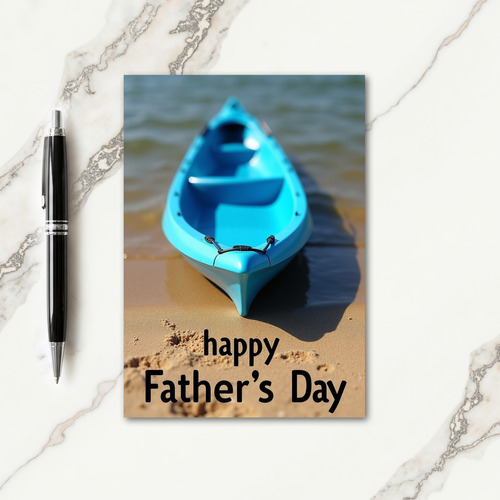 Azure Boat Fathers Day Card