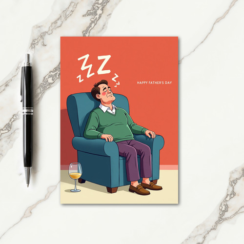 Azure Chair Fathers Day Card