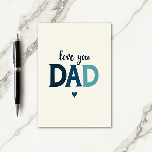 Azure Dad Love You Card